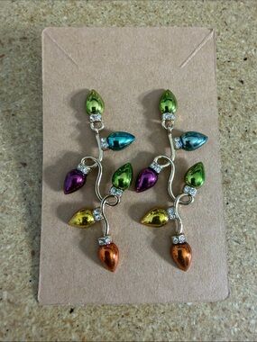 Sugarfix Multicolor Christmas Light Drop Earrings